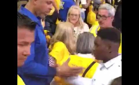 Dell Curry got dabbed on by a fan at Game 7