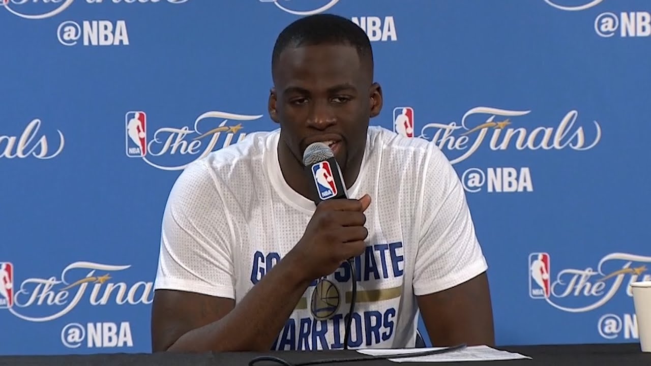 Draymond Green speaks to the media following Game 7 loss