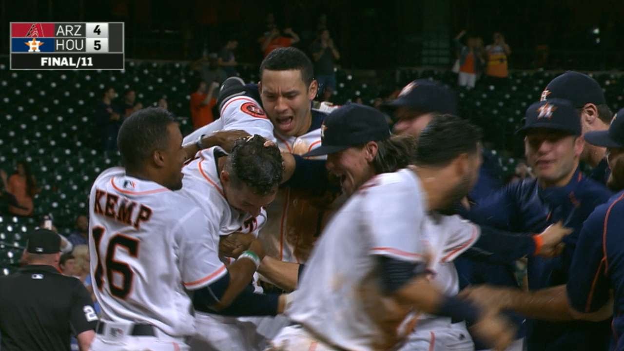George Springer belts a walk off home run for the Astros