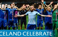 Iceland lead incredbile viking celebration with their fans