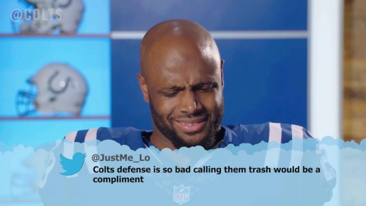 Indianapolis Colts players read mean tweets