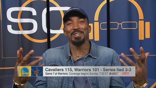 J.R. Smith laughs at his daughter’s pregame comments