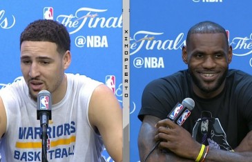 LeBron James laughs at Klay Thompson’s comments