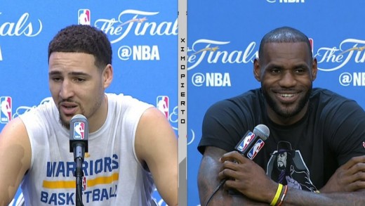 LeBron James laughs at Klay Thompson’s comments