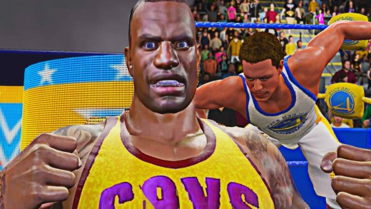 LeBron James & Steph Curry face off in WWE 2K16