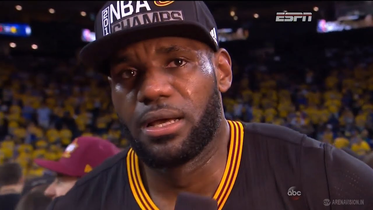 LeBron James with a very emotional post game interview