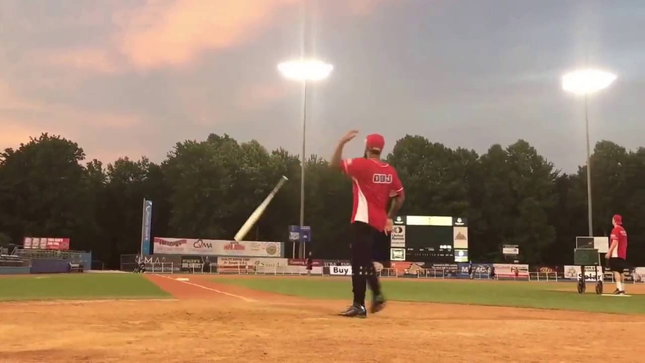 Odell Beckham Jr goes 'Happy Gilmore' on his softball swing