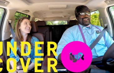 Shaquille O’Neal goes under cover driving with Lyft