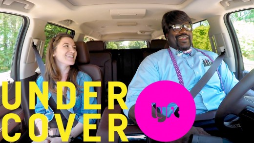 Shaquille O’Neal goes under cover driving with Lyft