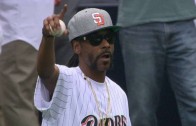 Snoop Dogg goes Rick Ankiel on first pitch at the Padres game
