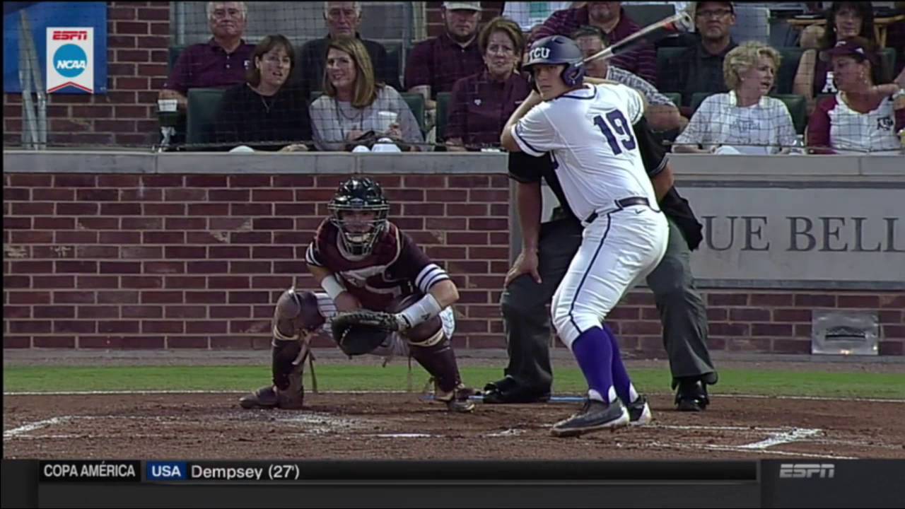 Texas A&M Aggies' catcher mask explodes from foul ball