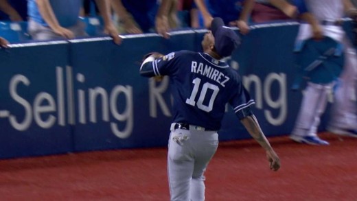 Alexei Ramirez pretends to make catch & fools San Diego broadcast