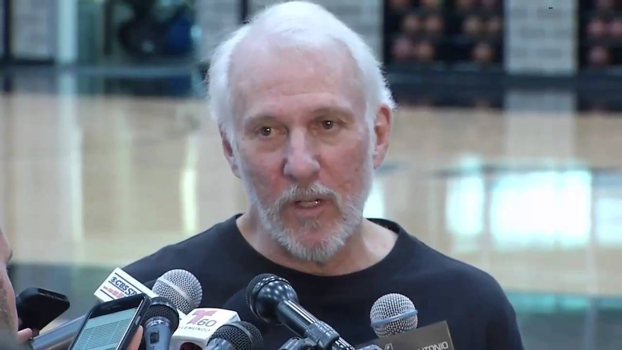 Gregg Popovich gets emotional about Tim Duncan's retirement
