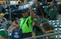 Ice Cream Vendor Gets Hit In The Ass With a Foul Ball