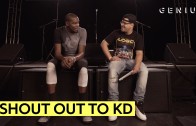 Kevin Durant reacts to being named by rappers in songs