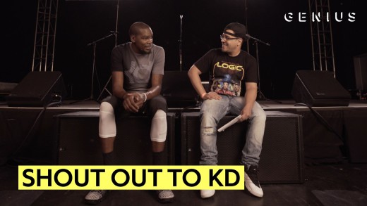 Kevin Durant reacts to being named by rappers in songs