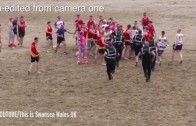 Massive fight happens at beach rugby tournament in Wales