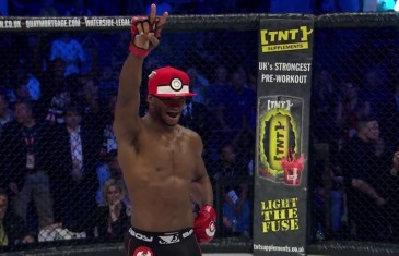 Michael Page with a Savage “Pokemon Go” Celebration after KO