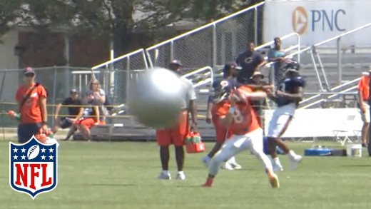 Bears throw Yoga Balls at their QBs during Training Camp