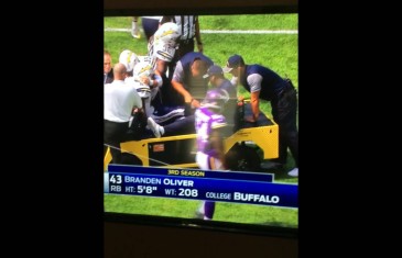 Chargers RB Brandon Oliver suffers gruesome ACL tear