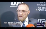 Conor McGregor backstage interview after defeating Nate Diaz