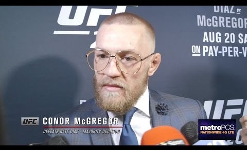 Conor McGregor backstage interview after defeating Nate Diaz