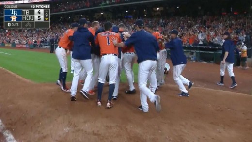 Evan Gattis hammers walk off homer for the Astros