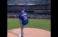 John McEnroe throws a vicious heater in first pitch for the Mets