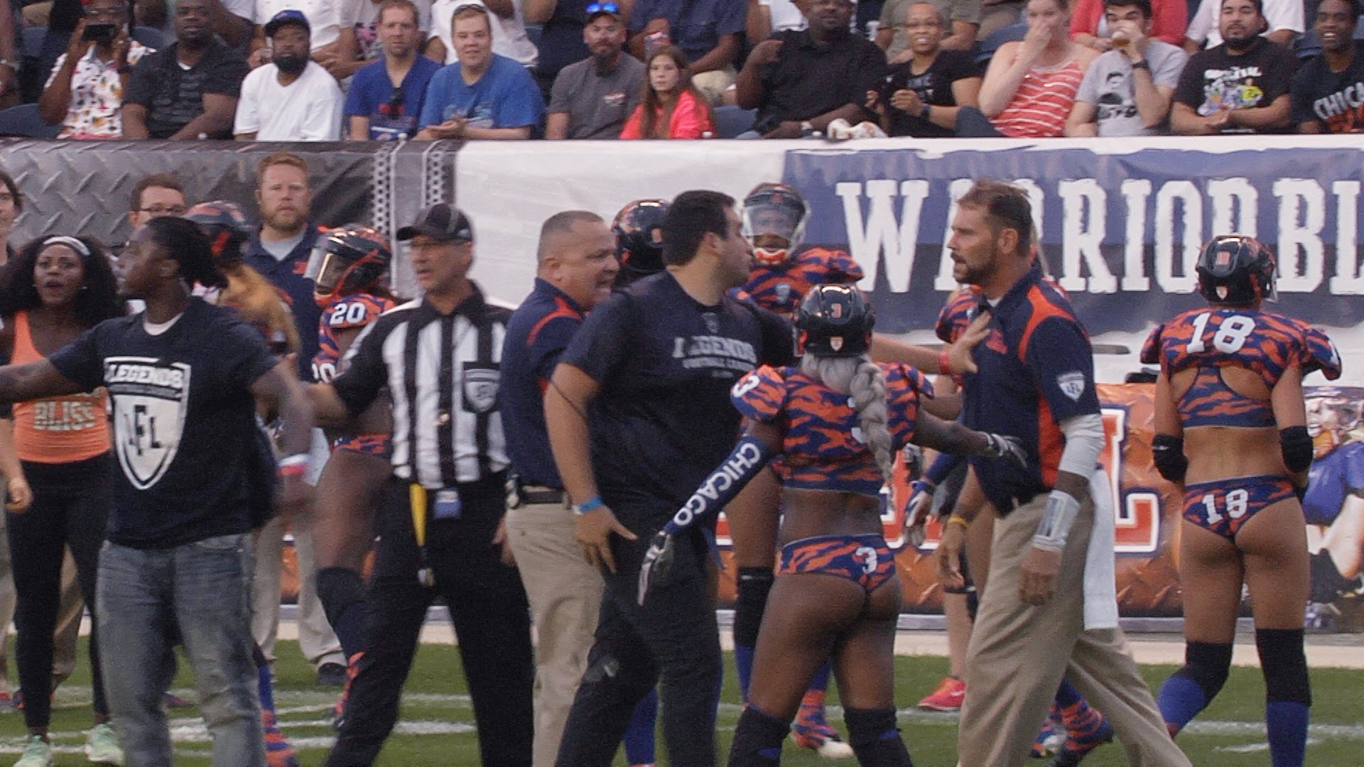 LFL Coach gets punched in the face during scrum
