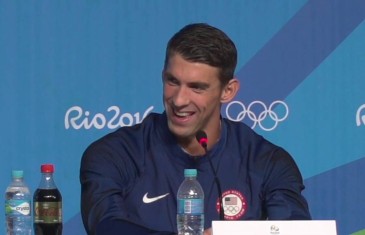 Michael Phelps not impressed with reporter wearing Pittsburgh Steelers gear