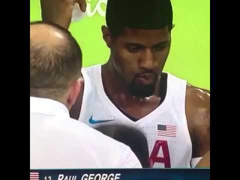 Paul George forgot that there is no waterboy for team USA