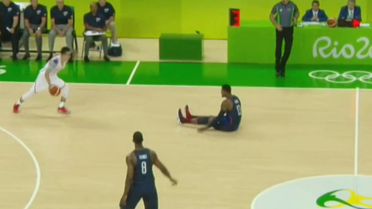 Paul George gets crossed by Chinese player