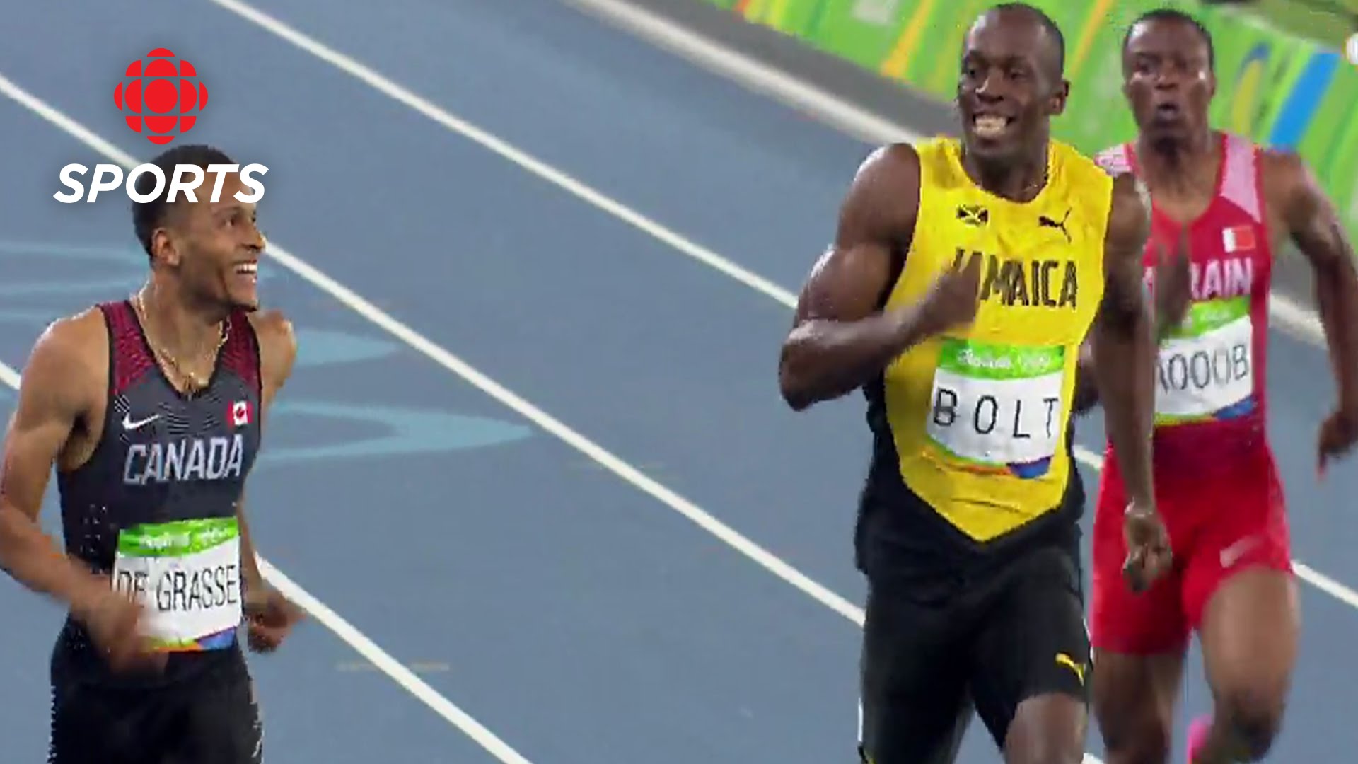 Usain Bolt & Andre De Grasse go toe to toe in 200M Semifinal
