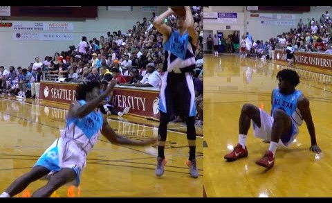 Zach LaVine murders another mans ankles in Seattle Pro-Am