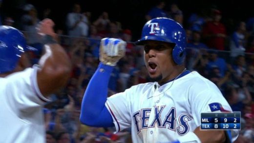 Carlos Gomez smacks game winning 3-Run homer for the Rangers