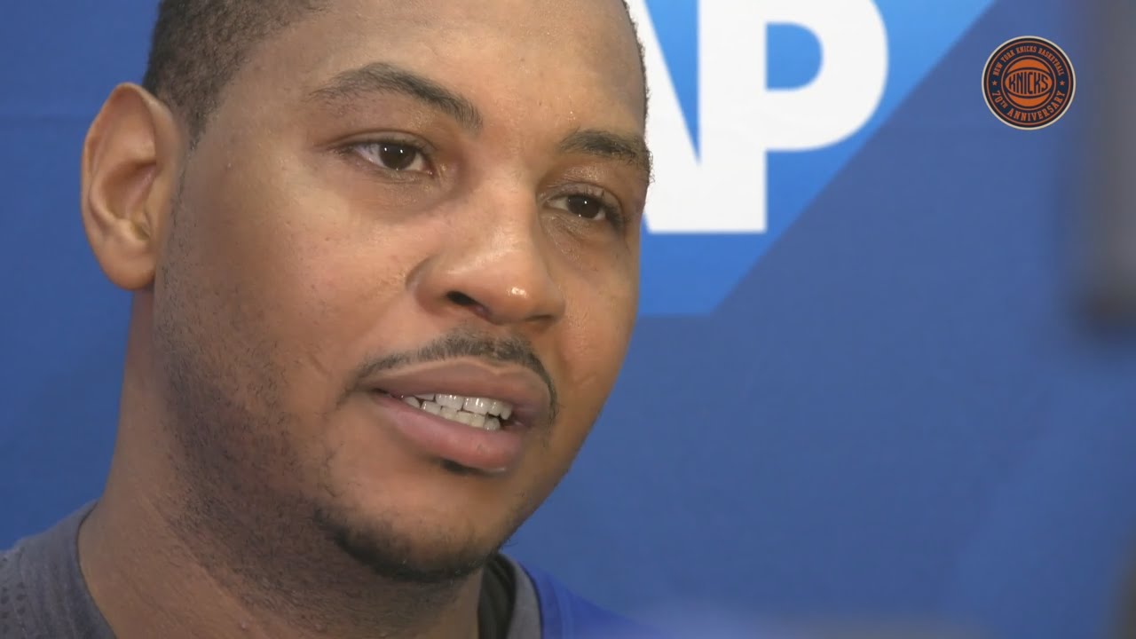 Carmelo Anthony says there's a different level of energy at Knicks camp