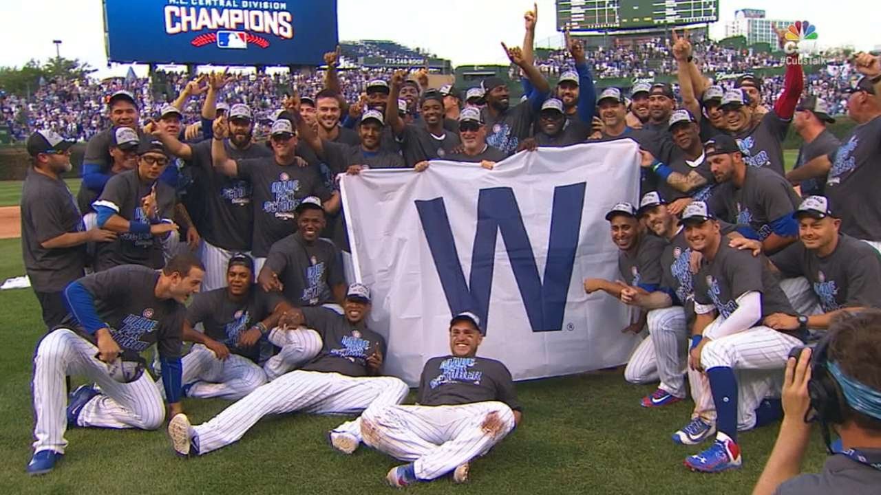 Chicago Cubs celebrate 2016 NL Central division title