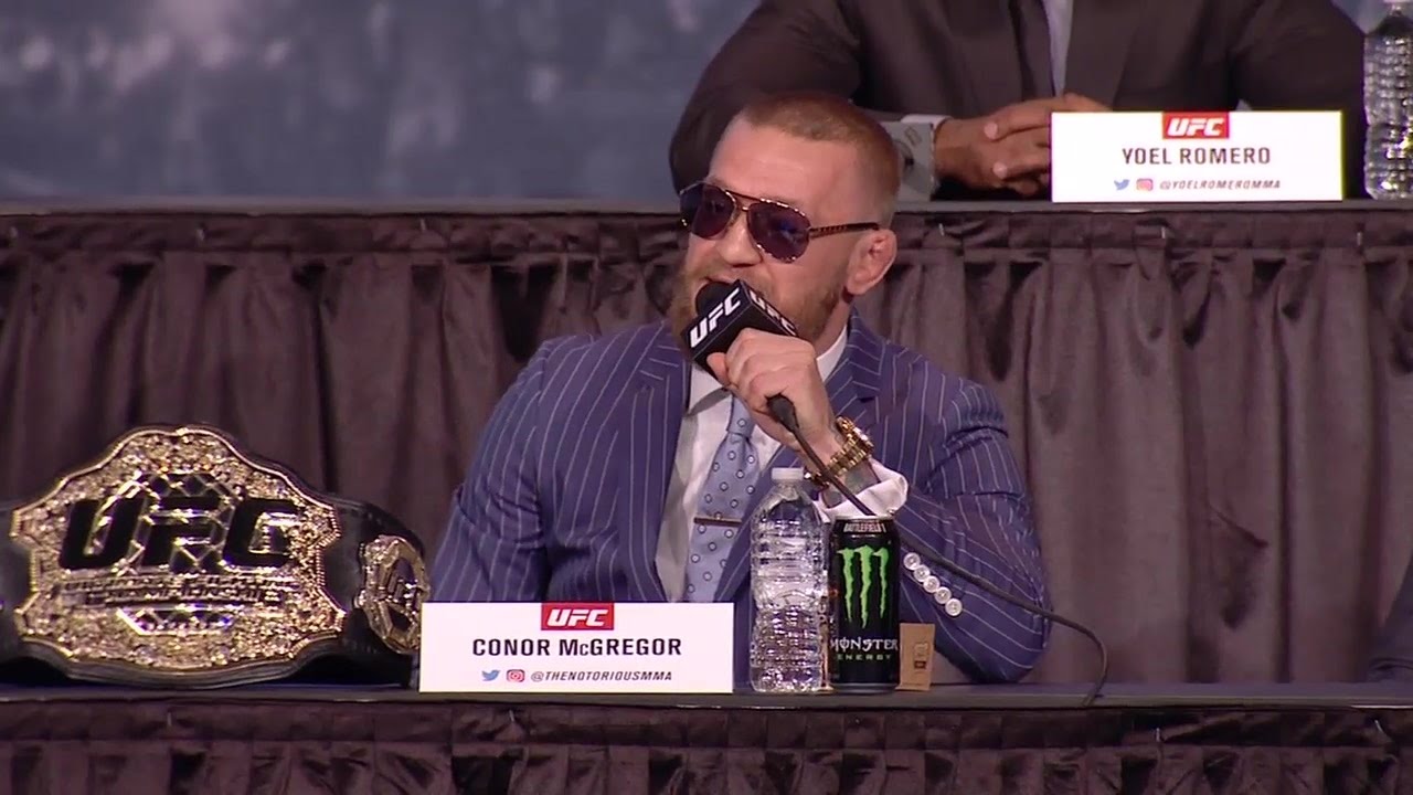 Conor McGregor in classic form during UFC 205 press conference
