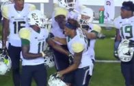 Baylor’s kicker shoves his own teammate on the sidelines