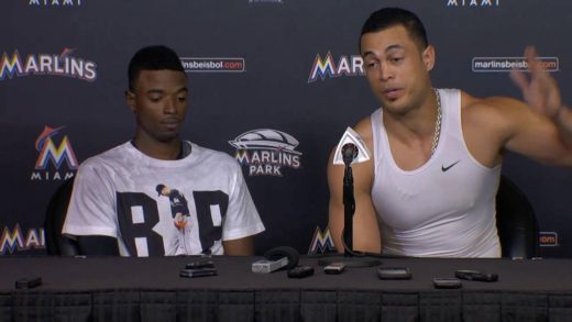 Dee Gordon & Giancarlo Stanton speak on the Marlins emotional game