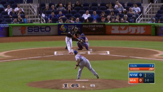 Dee Gordon homers for Jose Fernandez in lead off at bat