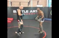 FV Exclusive: Simon Marcus spars with Goldberg & attempts to spear him