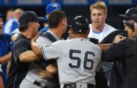 Benches clear twice during Jays vs. Yankees