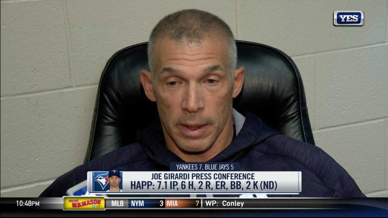 Joe Girardi on bench clearing incident between Yankees & Jays