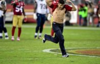 Kevin Harlan’s amazing radio call of 49ers fan running on the field