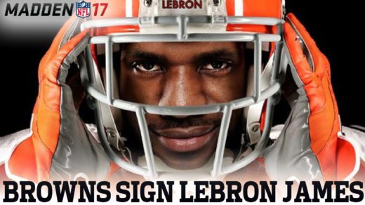 LeBron James plays QB for the Cleveland Browns in Madden 17