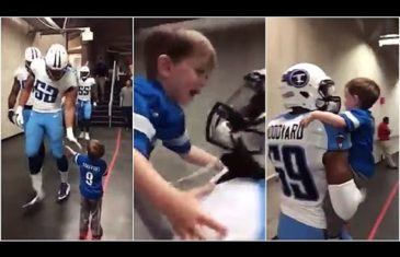 Lions fan shares special moment with Tennessee Titans players