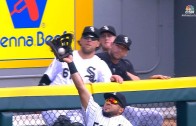 Adam Eaton gets rocked like a baby after a home run