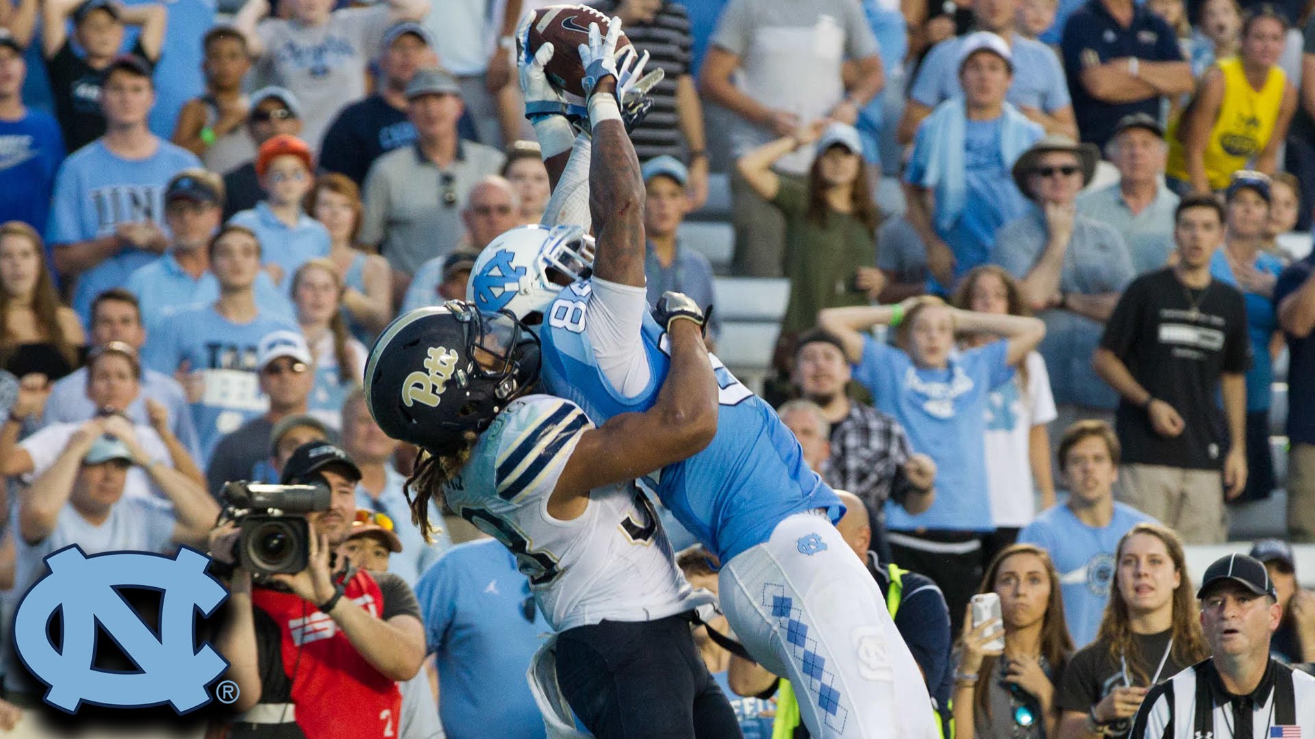 North Carolina beats Pittsburgh on a last second touchdown pass