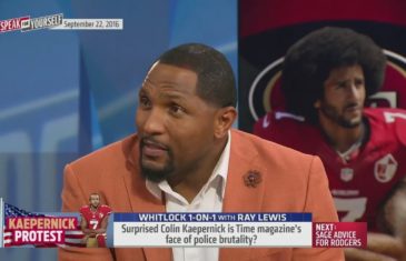 Ray Lewis wouldn’t make Colin Kaepernick the face of police brutality